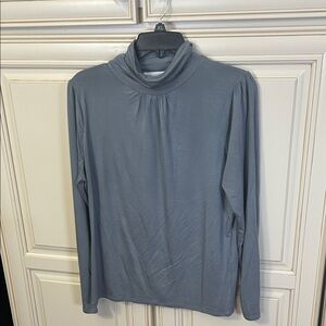 August Silk Gray Long Sleeve Top
